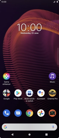 Slide your finger upwards on the screen.