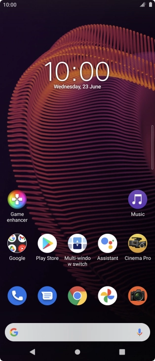 Slide your finger upwards on the screen.
