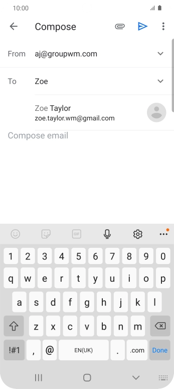 Press the required contact. Press the required contact.