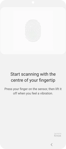 Follow the instructions on the screen to create the lock code using your fingerprint.