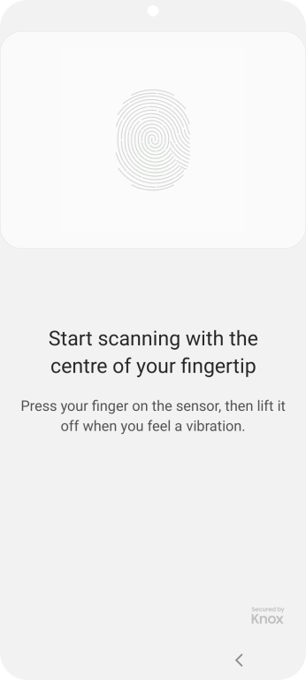 Follow the instructions on the screen to create the lock code using your fingerprint.