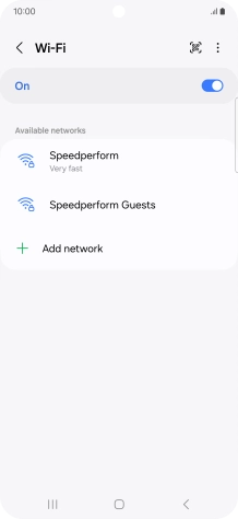 Press the menu icon.