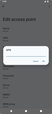 Key in wap.o2.co.uk and press OK.