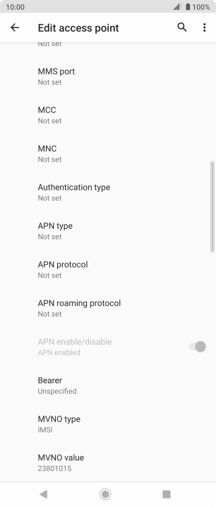 Press MMS port. Press MMS port.