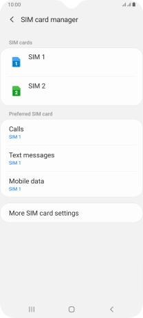 Press the required SIM.