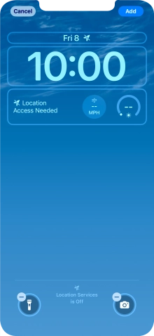 To customise the way the lock screen date is displayed, press the date widget and follow the instructions on the screen to select the required widget display mode.