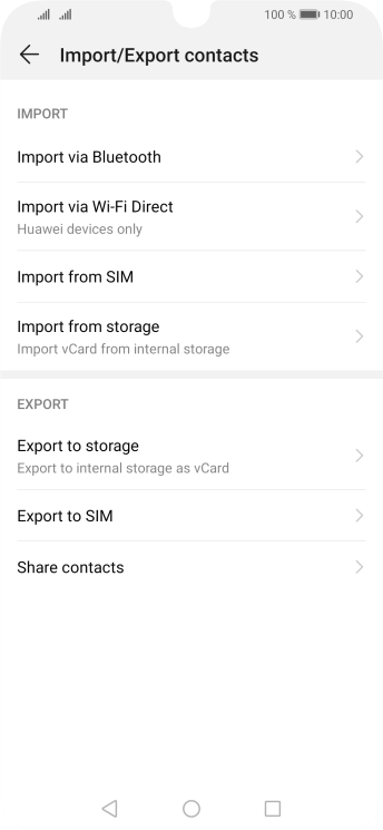 Press Import from SIM.