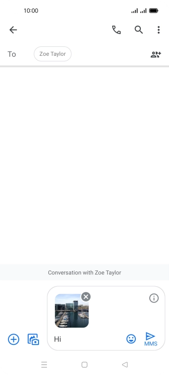 Press the send icon when you've finished your picture message.