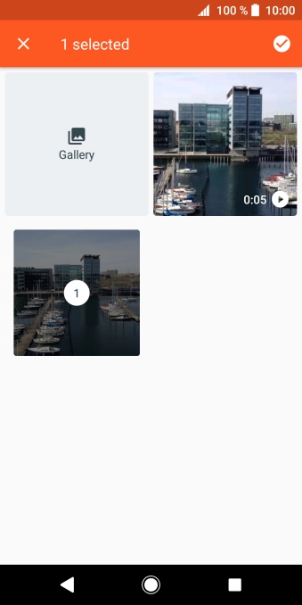 Press the confirm icon.