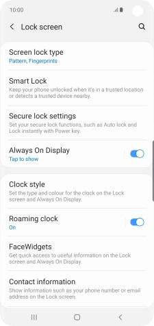 Press Screen lock type and key in the current phone lock code.
