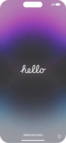 Slide your finger upwards starting from the bottom of the screen.