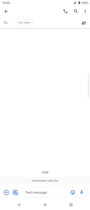 Press the text input field and write the text for your picture message.