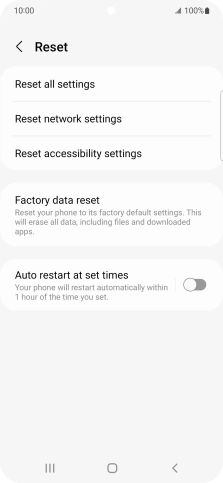 Press Factory data reset.