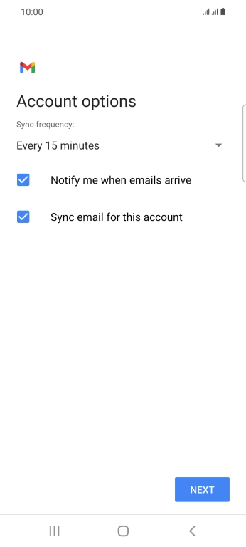 Press the drop down list below 'Sync frequency:'.