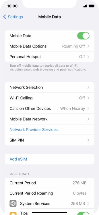Press Mobile Data Network.