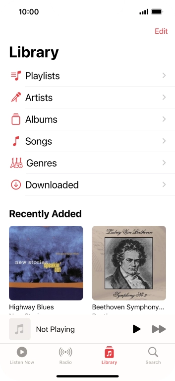 Press Playlists.