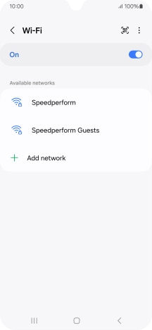 Press the menu icon.