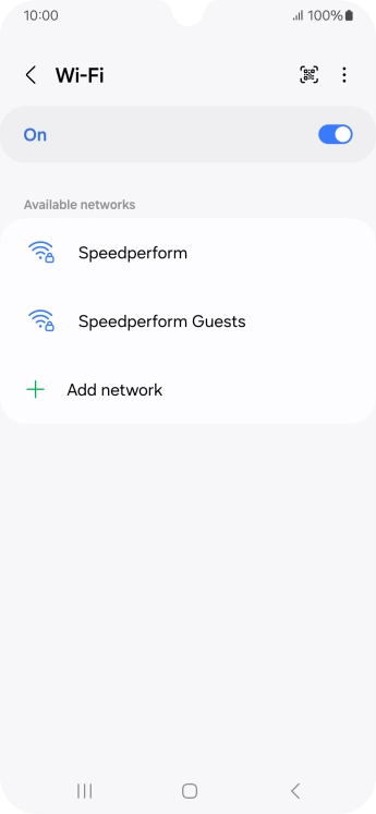 Press the menu icon.