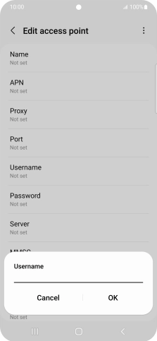 Key in o2wap and press OK.