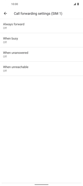 Press the required divert type.