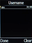 Highlight the field below 'Username' and key in your username.