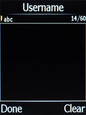 Highlight the field below 'Username' and key in your username. Highlight the field below 'Username' and key in your username.