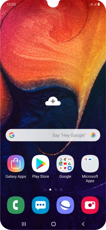 Press the message icon.