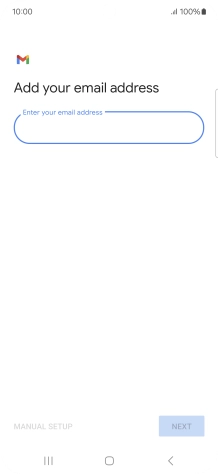 Press the field below 'Enter your email address' and key in your email address.