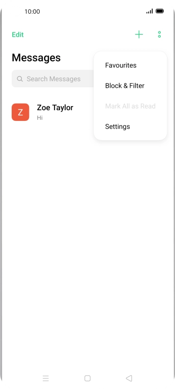 Press Settings.
