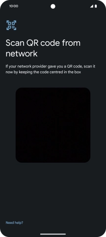 Place the QR code you've received inside the phone camera frame to scan the code.