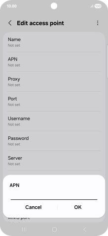 Key in mobile.o2.co.uk and press OK.
