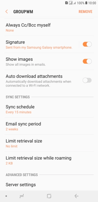 Press Sync schedule. Press Sync schedule.