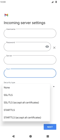 Press SSL/TLS.
