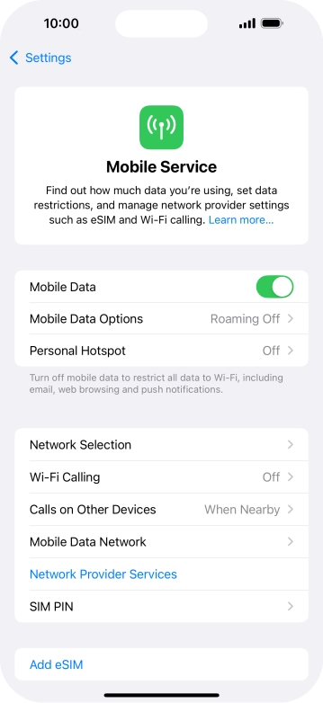 Press Mobile Data Network.