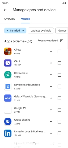 Press the required app.