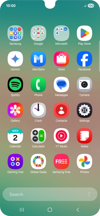 Press Gallery and go to the required folder.