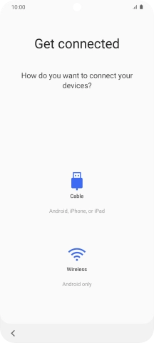 Press the required transfer method and follow the instructions on the screen to transfer the content from another phone.