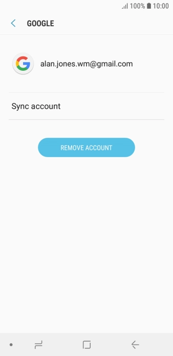 Press Sync account.