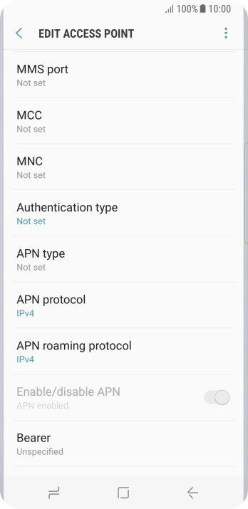 Press MMS port.