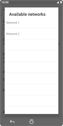 Press the required network.