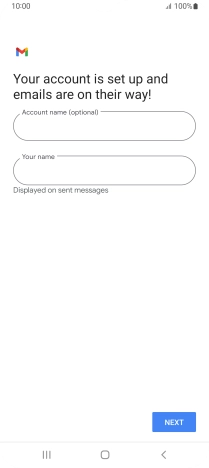 Press the field below 'Account name (optional)' and key in the required name.