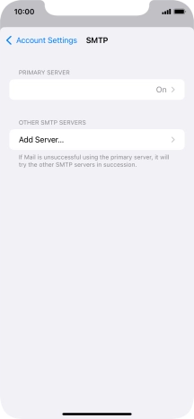 Press the field below 'PRIMARY SERVER'.
