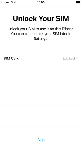 Press SIM Card.