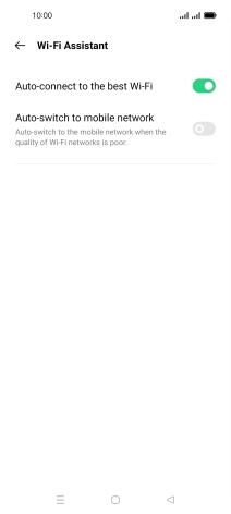 Press the indicator next to 'Auto-switch to mobile network' to turn the function on or off.