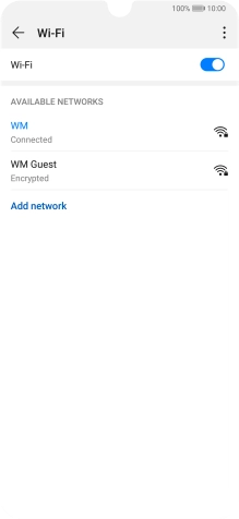 Press the menu icon.