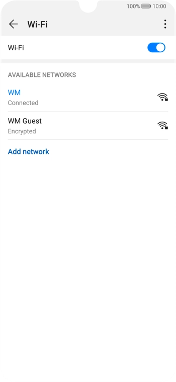 Press the menu icon.
