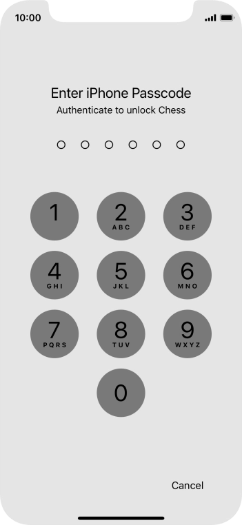 Use the phone lock code you created. The app is now no longer locked.