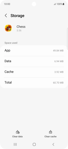 Press Clear cache.
