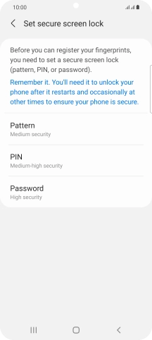 Press the required lock code and follow the instructions on the screen to create an additional lock code.