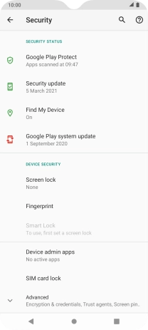 Press the Home key to return to the home screen.